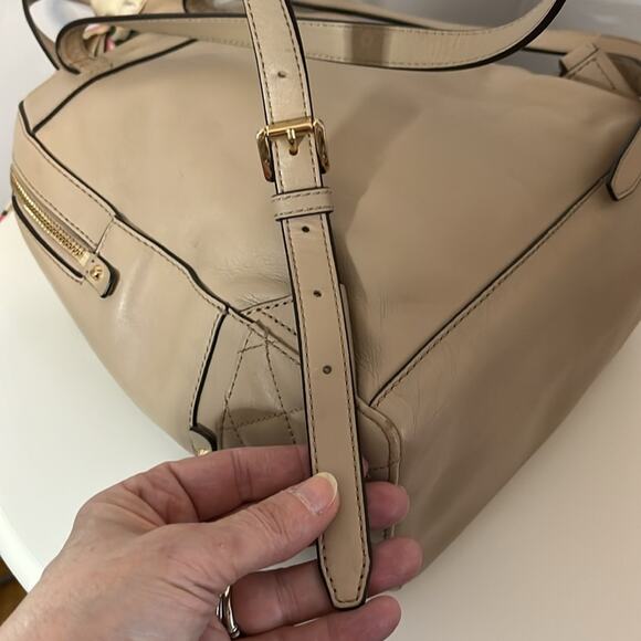 Michael Kors RheaTan Quilted Backpack Gold Hardware with Twilly EUC main image 13